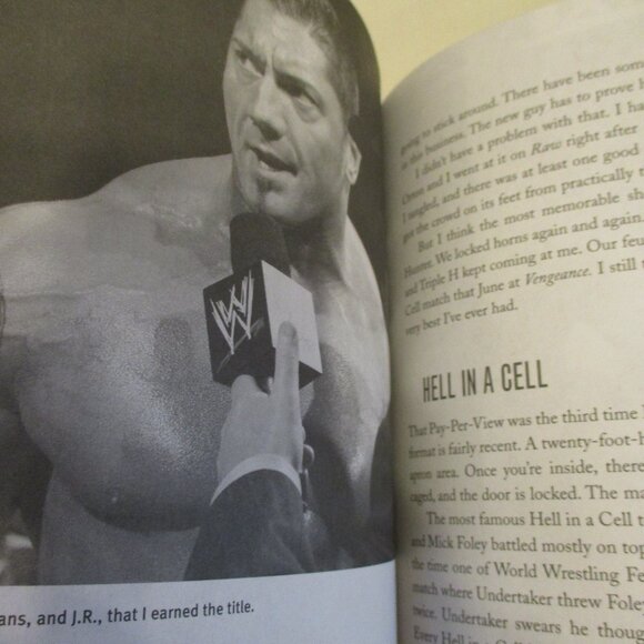 WWE 2007 Dave Batista Medium Black White Graphic WWF Wrestling Book - Picture 6 of 8